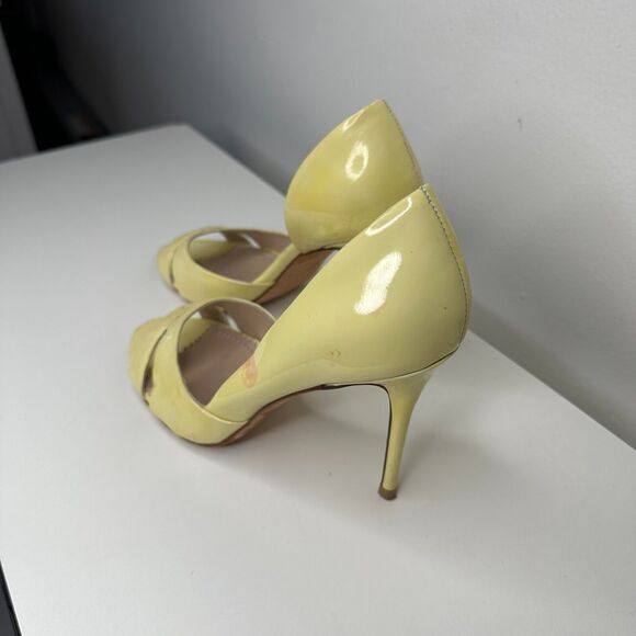 Jean-Michel Cazabat Yellow Olina Open-Toe D'Orsay Leather Stiletto Heel 38 7.5 - Picture 7 of 10